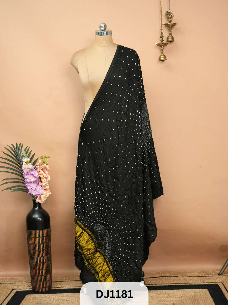 BANDHANI BORDERLESS WITH LAGDI PATTA - DUPATTA