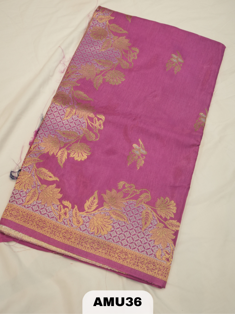 RUSSIAN SILK SAREE WITH BORDER