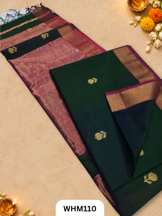 Maheshwari handloom Lotus butta sarees