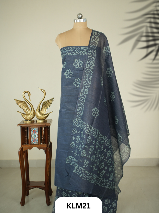 Semi Tussar Salwar Unstitched 3Pc Set