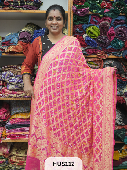 PURE KHADDI GEORGETTE DUPPATTA