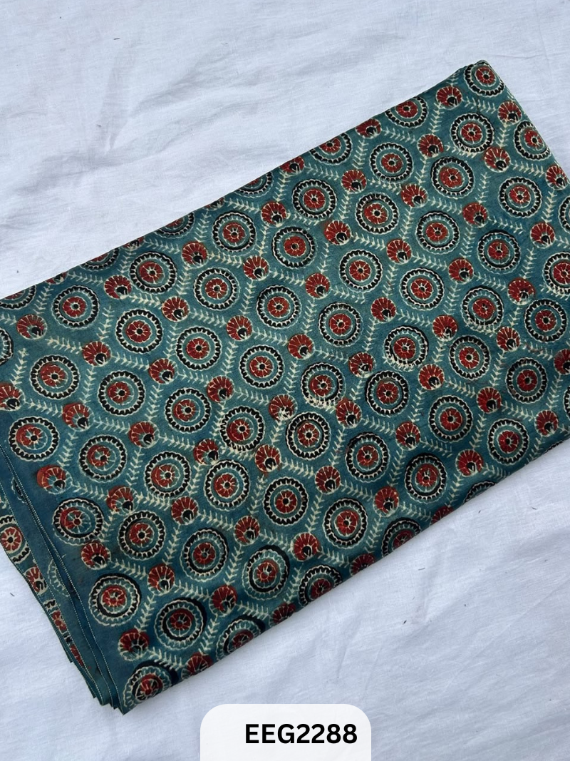 MASHRU AJRAKH FABRIC  PRINT-1 MTR