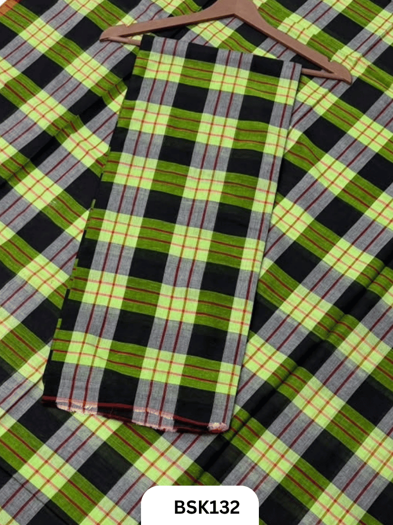 Mul Cotton Checks Top Duppata -2.5Mtr