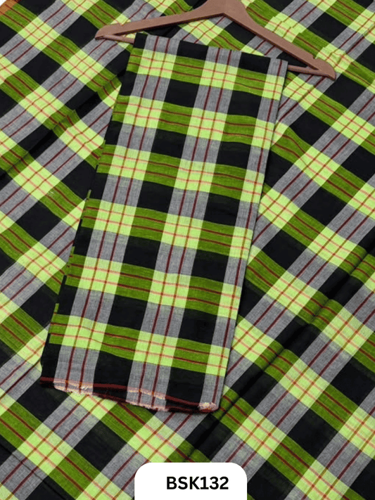 Mul Cotton Checks Top Duppata -2.5Mtr