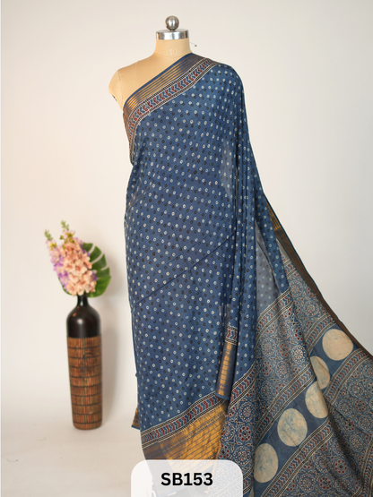 CHENNURI SILK WITH KANCHI BORDER