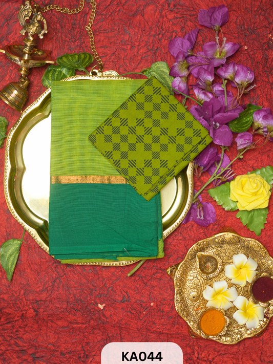 Chettinad cotton Handloom saree with blouse