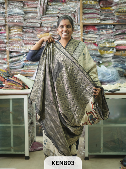 DOLA SILK AJRAKH HANDBLOCK RICH PALLU SAREE