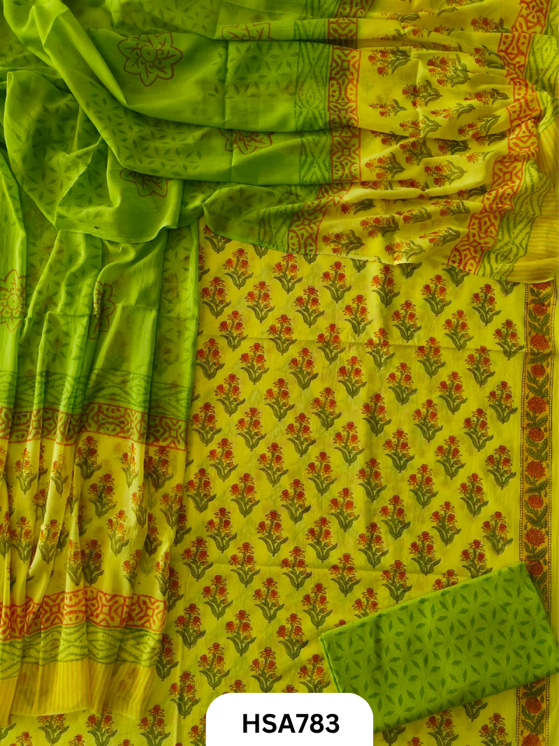 Exclusive Sanganer Handblock Print Salwar Suit 3pcs