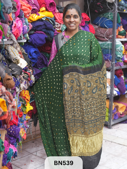 MODAL GAJI - AJRAKH BANDHINI SAREE