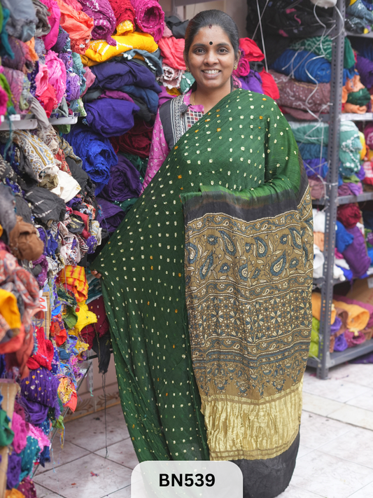 MODAL GAJI - AJRAKH BANDHINI SAREE
