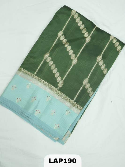 Banaras kora dupion silk saree