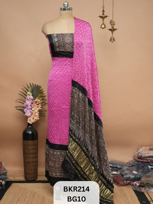 BANDHANI AJRAKH WITH LAGDI PATTA | SALWAR SUIT