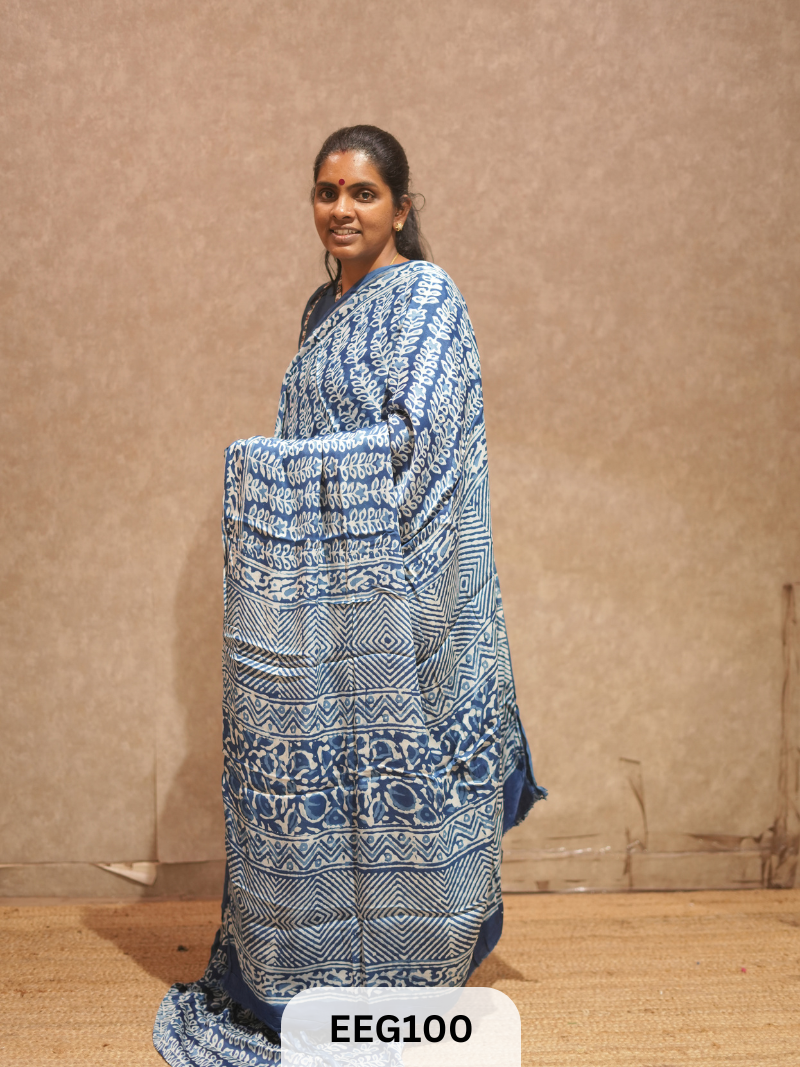 MODAL INDIGO SAREE