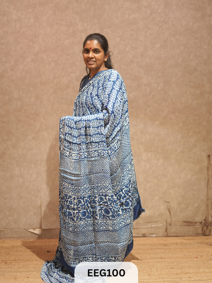 MODAL INDIGO SAREE