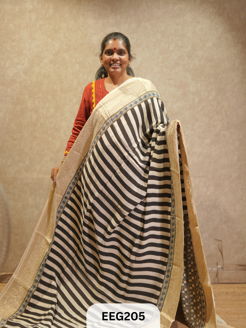AJRAKH DOLA SILK SAREE