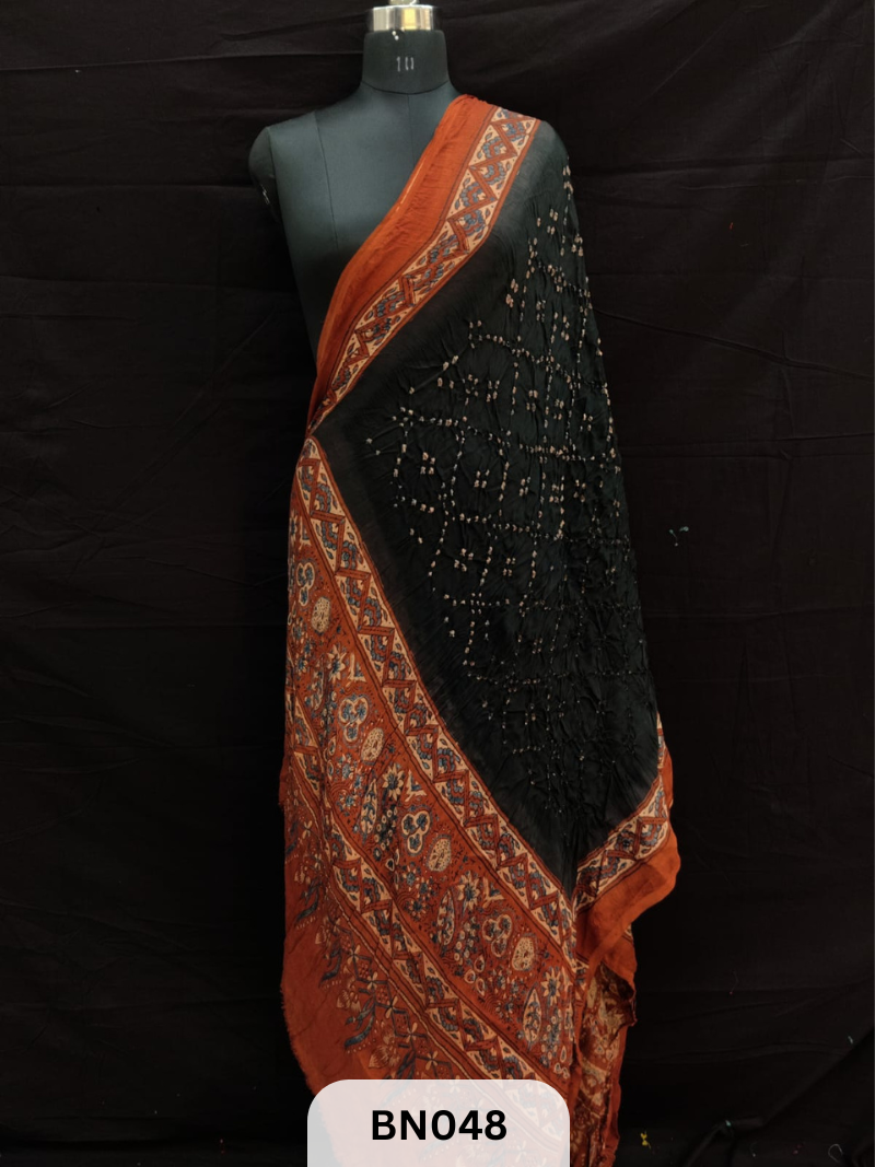 AJRAKH BANDHANI STAR DUPPATA | BORDER