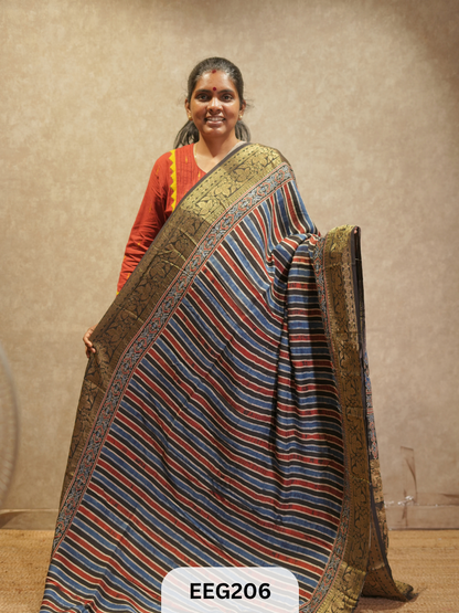 AJRAKH DOLA SILK SAREE