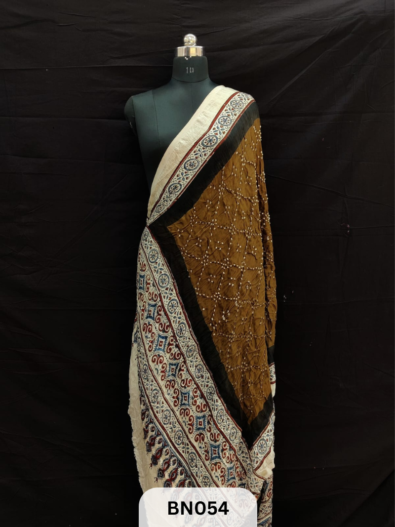 AJRAKH BANDHANI STAR DUPPATA | BORDER