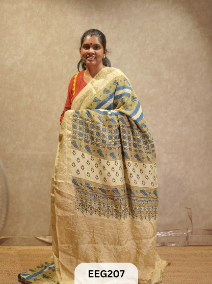 AJRAKH DOLA SILK SAREE