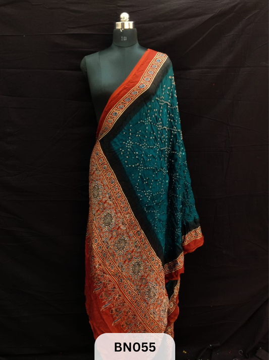 AJRAKH BANDHANI STAR DUPPATA | BORDER