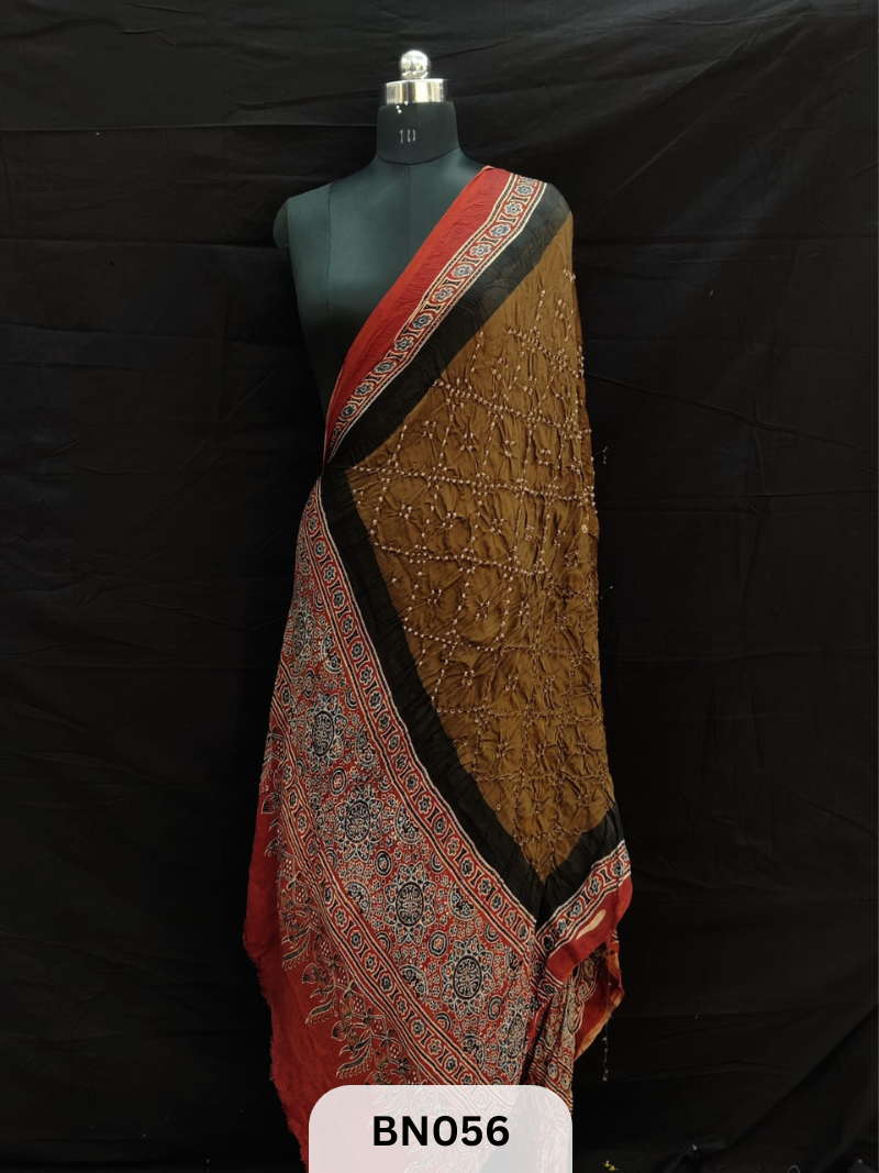 AJRAKH BANDHANI STAR DUPPATA | BORDER