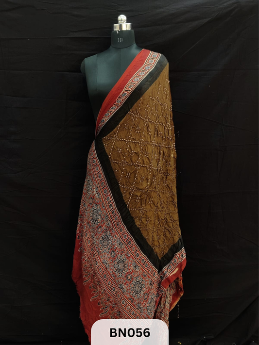 AJRAKH BANDHANI STAR DUPPATA | BORDER