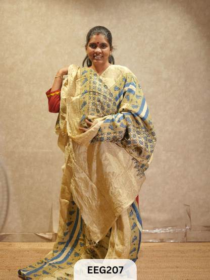 AJRAKH DOLA SILK SAREE