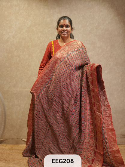 AJRAKH DOLA SILK SAREE