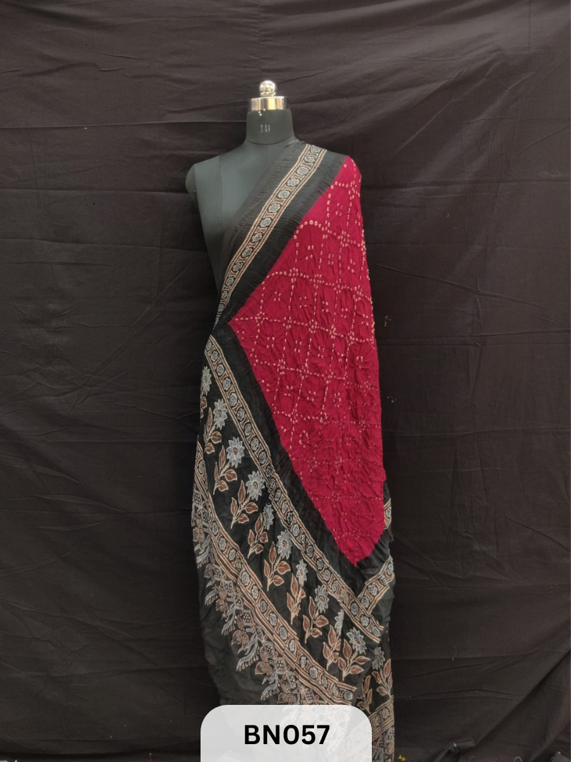 AJRAKH BANDHANI STAR DUPPATA | BORDER