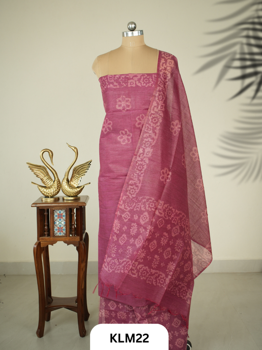 Semi Tussar Salwar Unstitched 3Pc Set