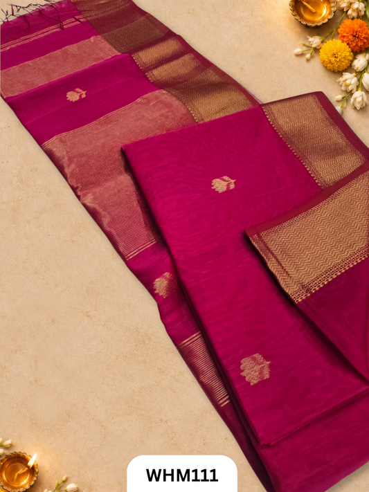 Maheshwari handloom Lotus butta sarees
