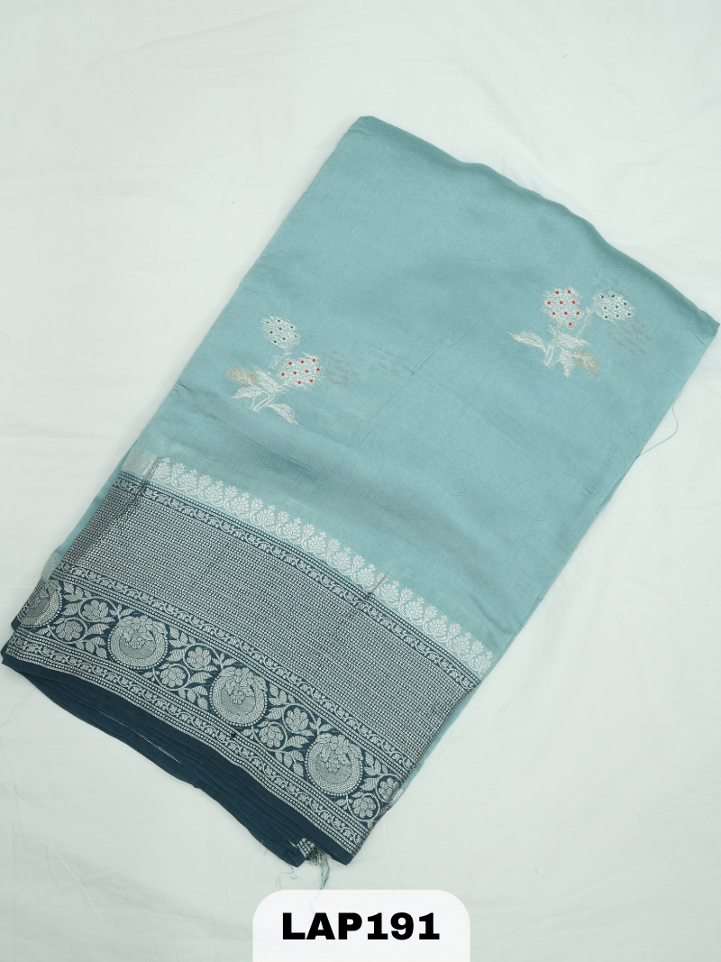 Banaras kora dupion silk saree