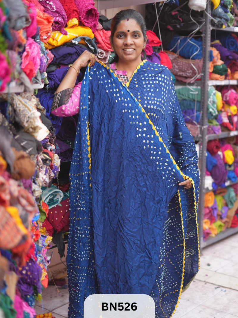 SEMI TISSUE WITH CHORAS DANI SAREE - LAGDI PATTA