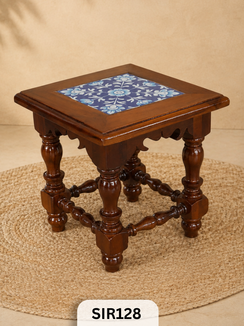 Chettinad Teak Stool