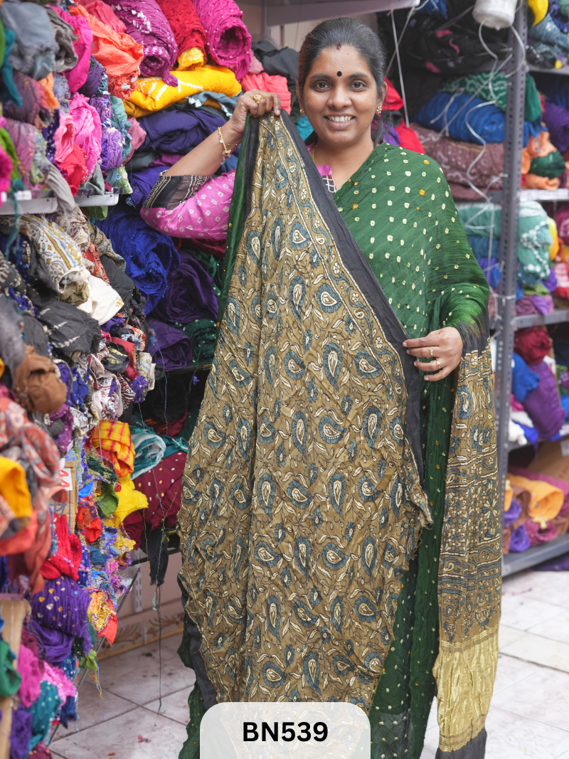 MODAL GAJI - AJRAKH BANDHINI SAREE