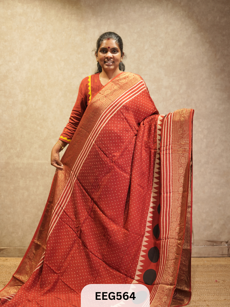 AJRAKH DOLA SILK SAREE