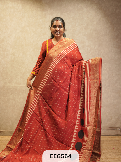 AJRAKH DOLA SILK SAREE