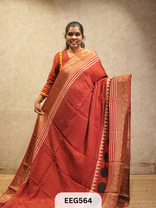 AJRAKH DOLA SILK SAREE