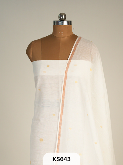 JAMDHANI LINEN TOP WITH DUPATTA