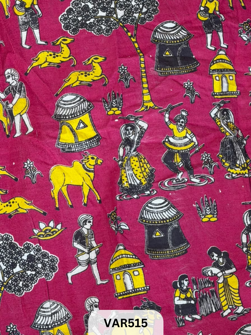 Kalamkari Hand printed - Fabric -1.5mtr