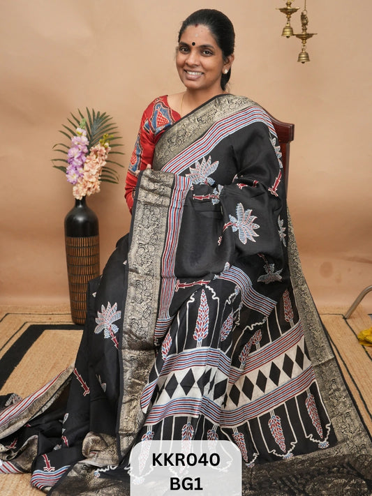 DOLA SILK - AJRAKH HANDBLOCK PRINT