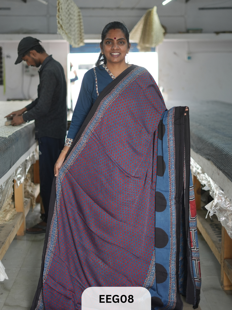 AJRAKH MODAL SAREE