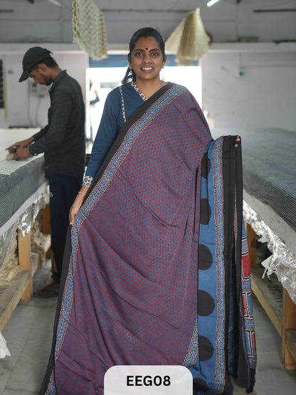AJRAKH MODAL SAREE