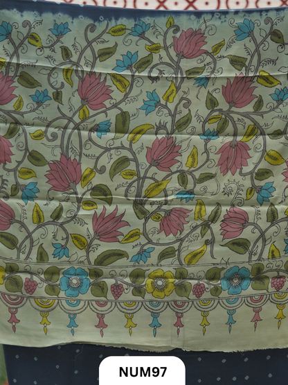 Modal Bandhini With Pure Penkalamkari Pallu And Blouse