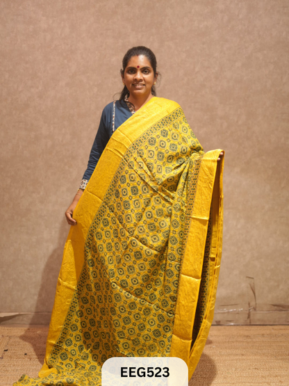 AJRAKH DOLA SILK SAREE