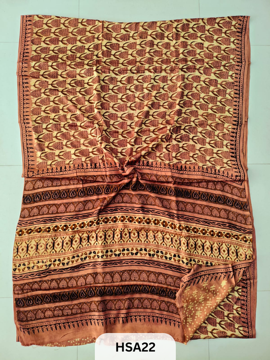 VANASPATI - VEGETABLE HANDBLOCK MODAL SAREE