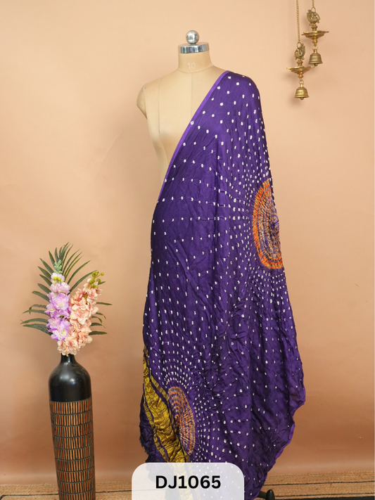 BANDHANI BORDERLESS WITH LAGDI PATTA - DUPATTA