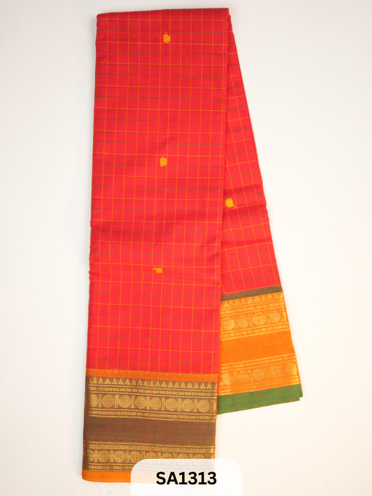 HANDLOOM CHETTINAD COTTON SAREE | KORVAI