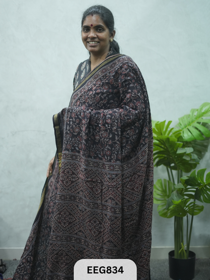 KOTA DORIA AJRAKH SAREE