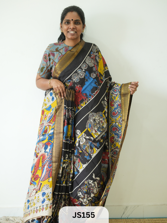 PURE CHENNURI SILK WITH MANGALAGIRI NIZAM BORDER